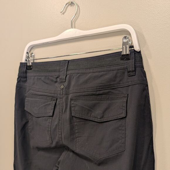 PrAna Pants Grey Skinny Pockets Hiking Camping Travel Lightweight Layer - Size 6 - Picture 4 of 7
